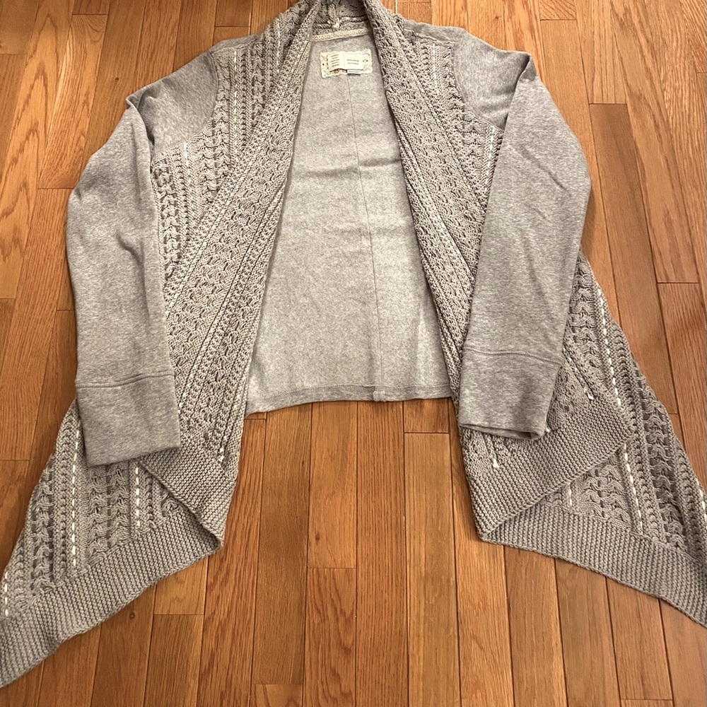 ANTHROPOLOGIE CARDIGAN WITH KNIT FRONT